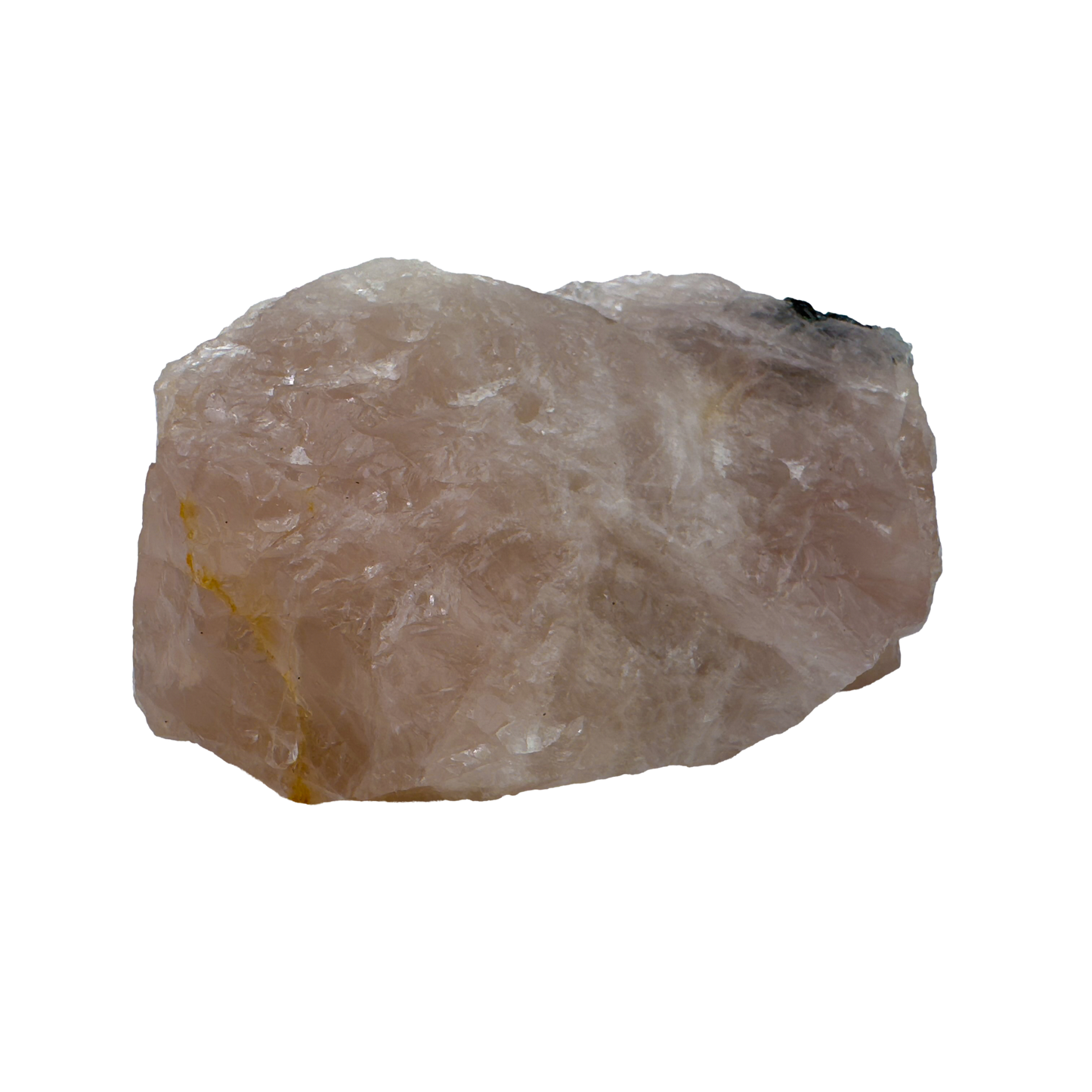 Rose Quartz with Black Tourmaline from Brazil, alternate view