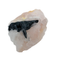 Rose Quartz with Black Tourmaline from Brazil, alternate view