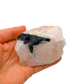 Rose Quartz with Black Tourmaline from Brazil, alternate view