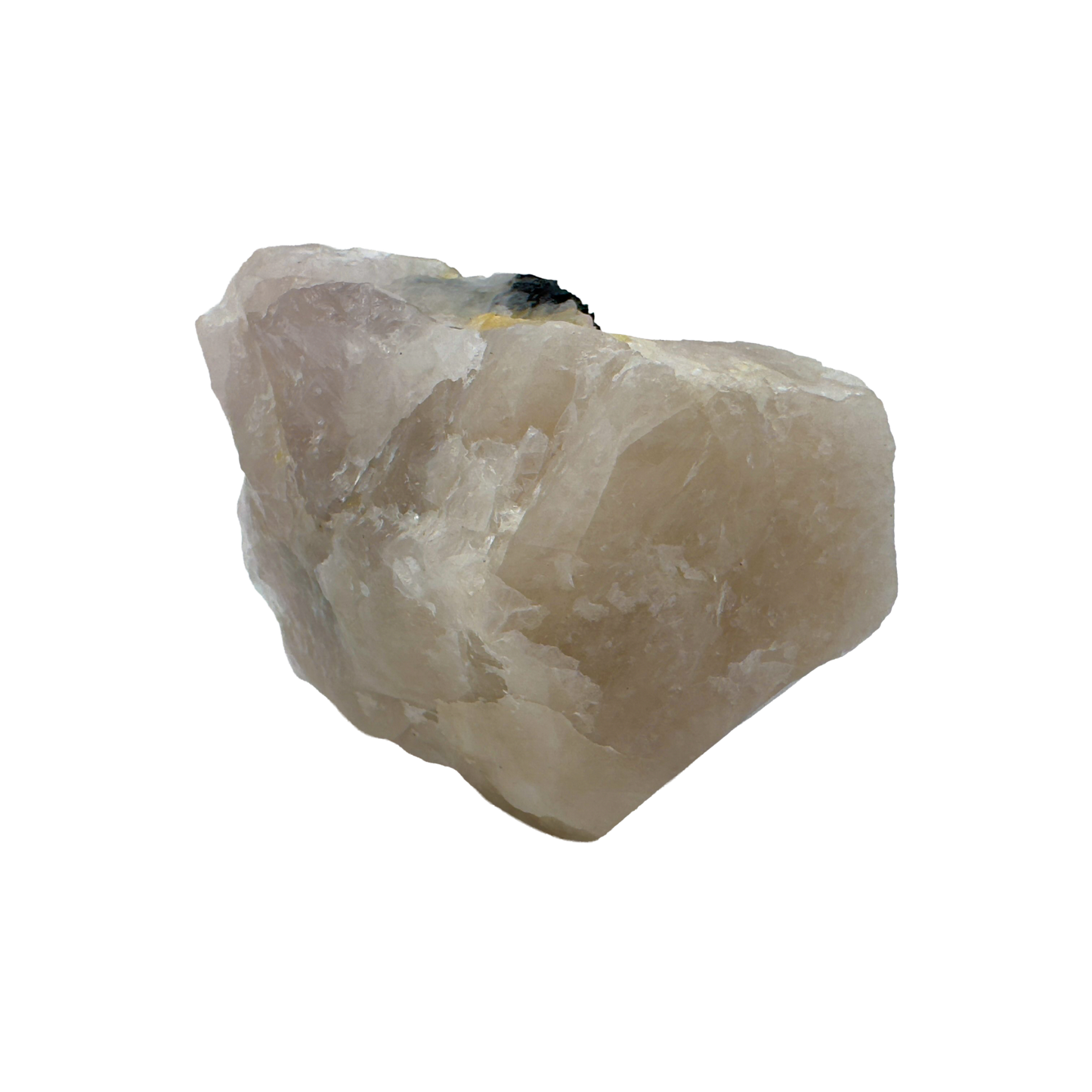 Rose Quartz with Black Tourmaline from Brazil, alternate view