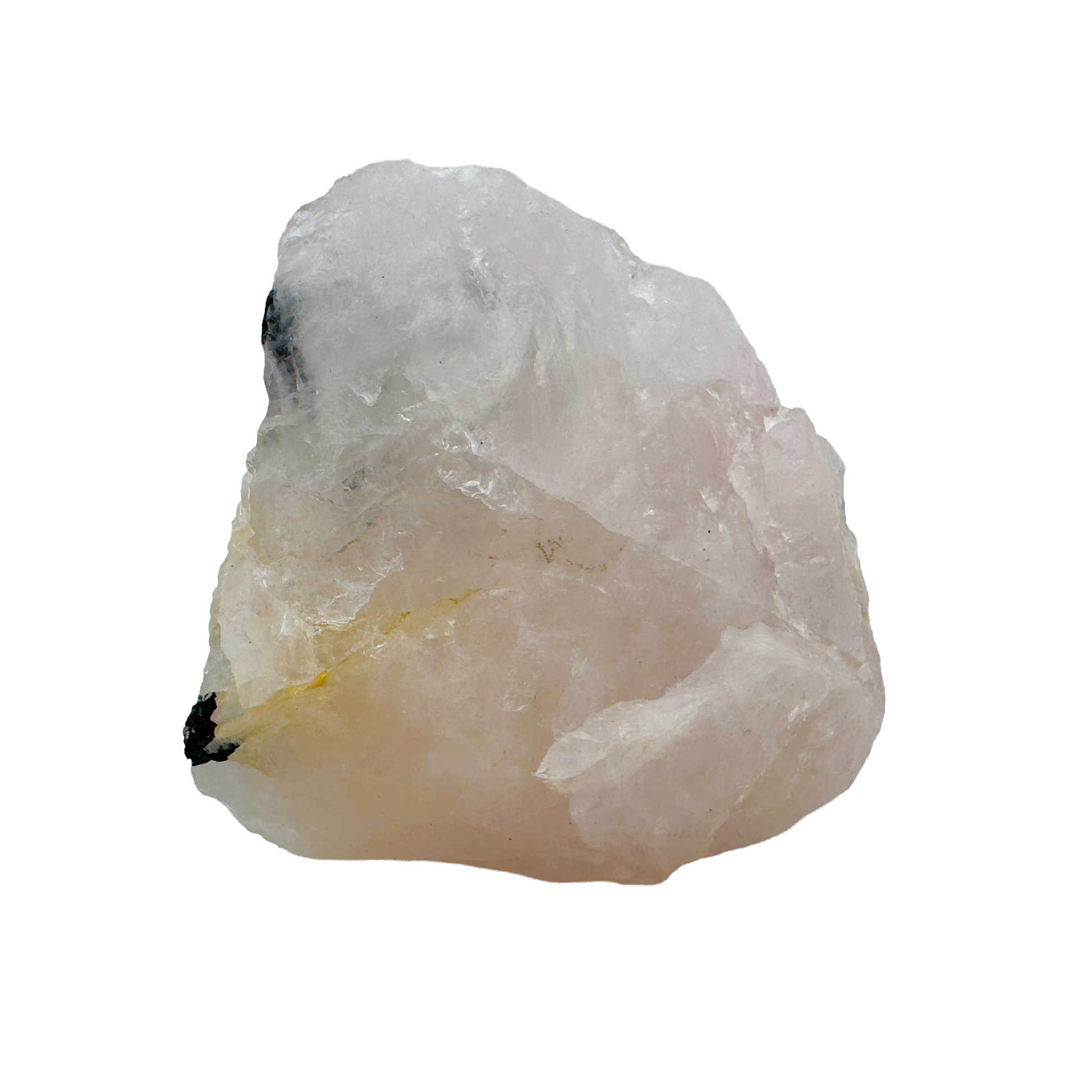 Rose Quartz with Black Tourmaline from Brazil, alternate view