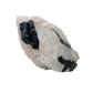 Rose Quartz with Black Tourmaline specimen from Minas Gerais, Brazil, pink quartz threaded with black schorl