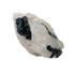 Rose Quartz with Black Tourmaline specimen from Minas Gerais, Brazil, pink quartz threaded with black schorl