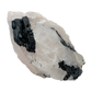 Rose Quartz with Black Tourmaline specimen from Minas Gerais, Brazil, pink quartz threaded with black schorl