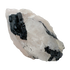 Rose Quartz with Black Tourmaline specimen from Minas Gerais, Brazil, pink quartz threaded with black schorl