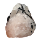Rose Quartz with Black Tourmaline from Brazil, alternate view