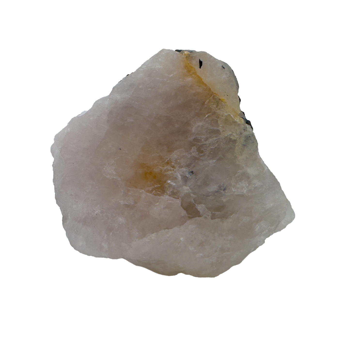 Rose Quartz with Black Tourmaline from Brazil, alternate view