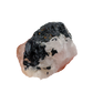 Rose Quartz with Black Tourmaline specimen from Minas Gerais, Brazil, pink quartz threaded with black schorl