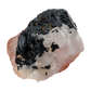 Rose Quartz with Black Tourmaline specimen from Minas Gerais, Brazil, pink quartz threaded with black schorl