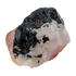 Rose Quartz with Black Tourmaline specimen from Minas Gerais, Brazil, pink quartz threaded with black schorl