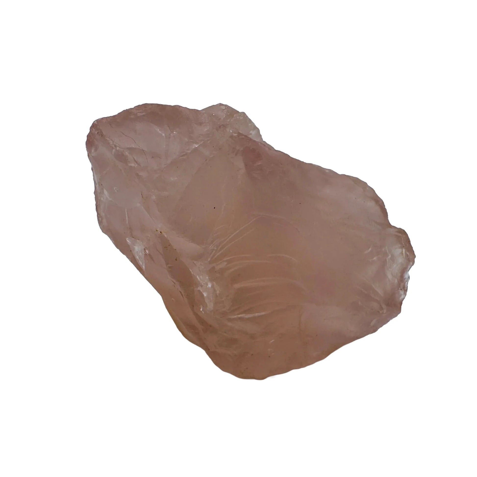 Back view of Grade AAA Rose Quartz specimen showing natural surface