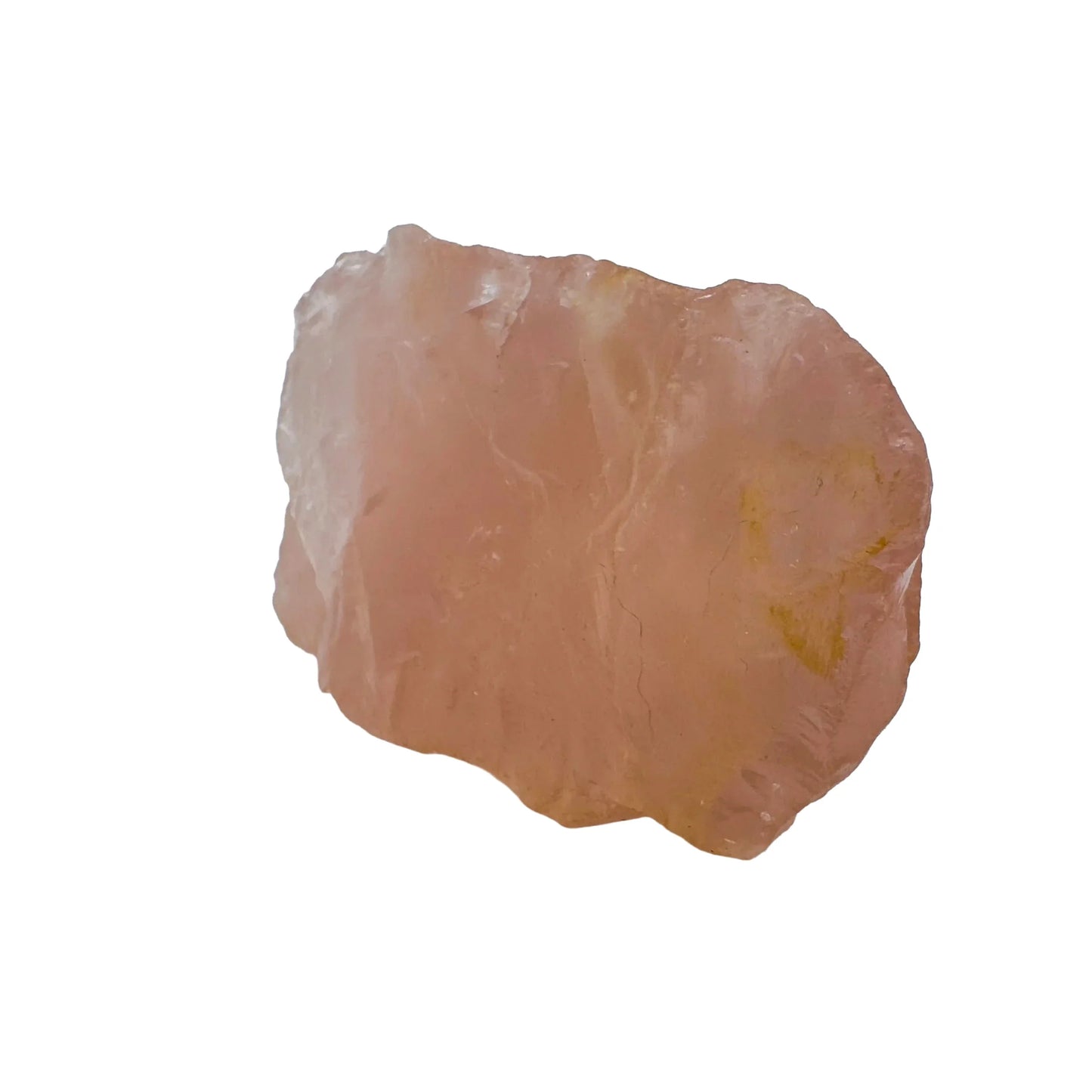 Reverse angle of Rose Quartz specimen, sourced from Alaotra-Mangoro, Madagascar, showing raw matrix.