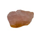 Scale reference of a single Rose Quartz specimen sourced from Madagascar.