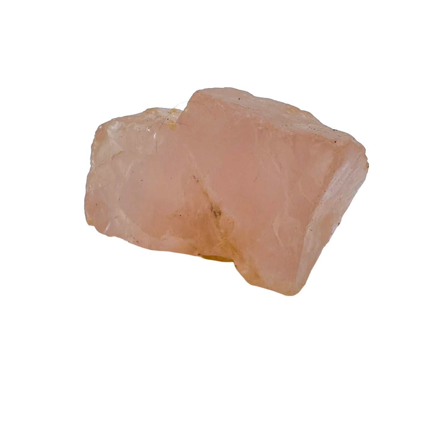Alternate side of Rose Quartz specimen, showing subtle veining, kept close for Love.