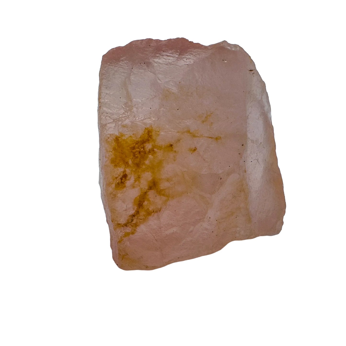 Profile shot of pink Rose Quartz specimen, often paired with practices around Love.