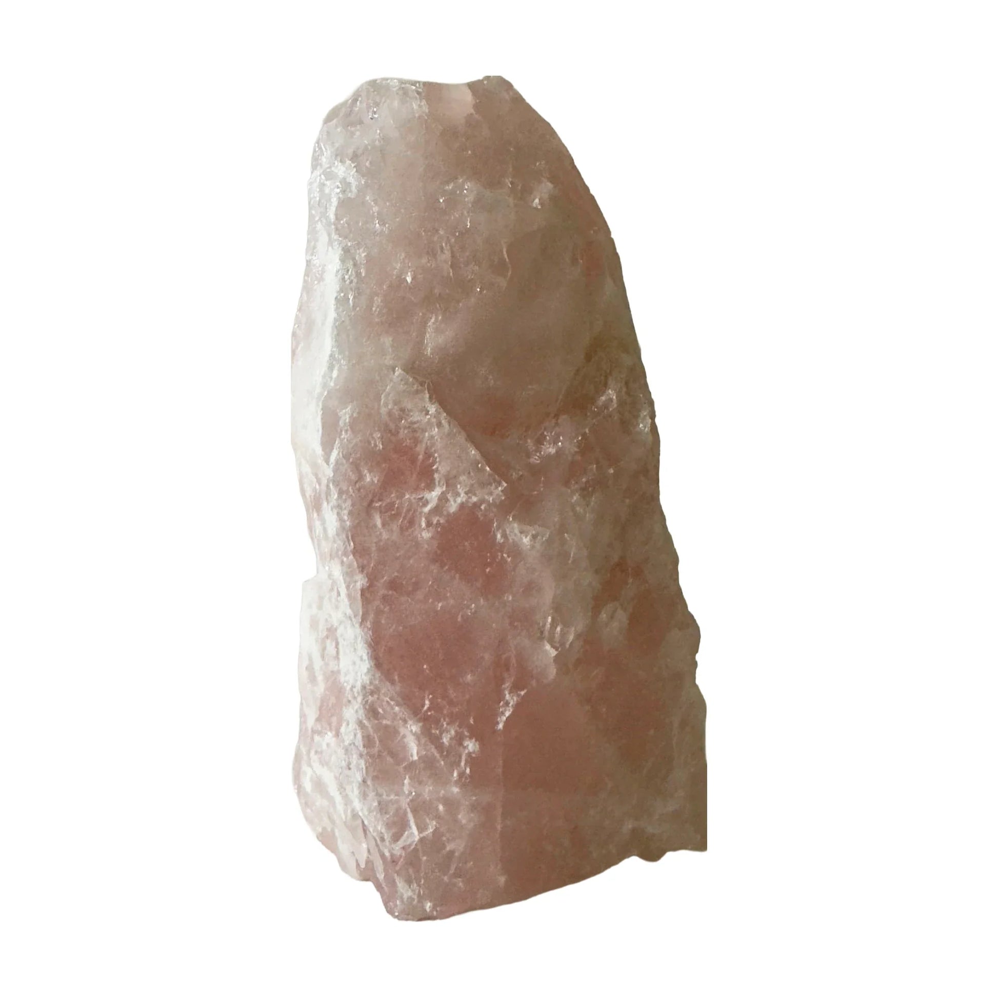 Rose quartz crystal lamp, alternate angle, A grade from Brazil