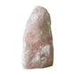 Rose quartz crystal lamp, full front view, A grade, ethically sourced from Minas Gerais, Brazil