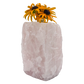 Rose quartz crystal vase in soft blush pink stone, A grade, Minas Gerais Brazil, view 6
