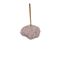 Polished Rose Quartz incense holder from Brazil, alternate view