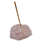 Polished Rose Quartz incense holder from Brazil, alternate view