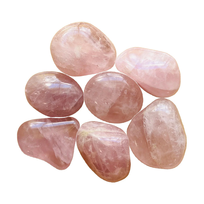 Polished Rose Quartz Palm Stones for Anxiety Relief, Calm & Emotional Healing — pink polished, AA grade from Madagascar