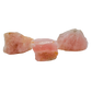 A grade Rose Quartz raw crystals from South Dakota, group of soft pink pieces