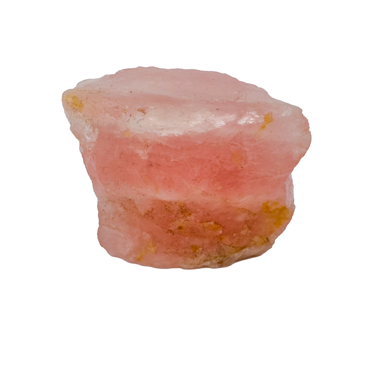 A grade Rose Quartz raw crystal from South Dakota, single pink chunk