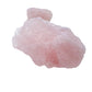 Close detail of one large Rose Quartz chunk, showing the cloudy internal structure and conchoidal fracture typical of the Minas Gerais material.