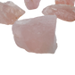 AA Rose Quartz raw stones from Namibia, two larger pink chunks