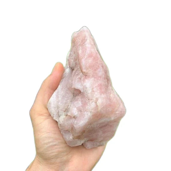 Opposite side of Rose Quartz specimen, showing characteristic patterning, traditionally used for Love and Self Love.
