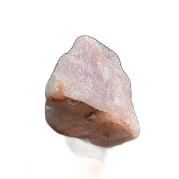 Bird's-eye view of Grade AA Rose Quartz specimen, drawn on for Love.