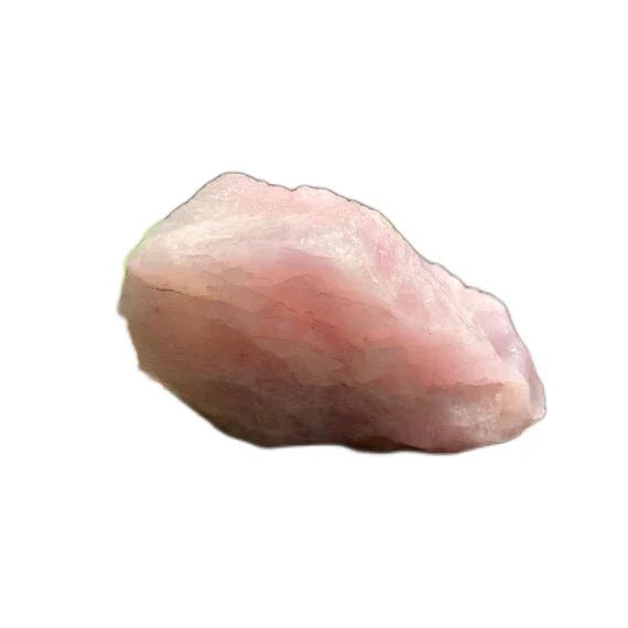 Back view of Grade AA Rose Quartz specimen showing natural surface