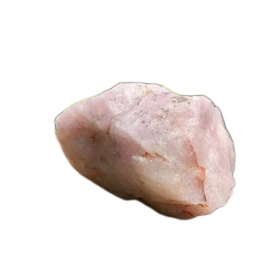 Full profile of Grade AA Rose Quartz specimen ready to ship from Beyond Bohemian