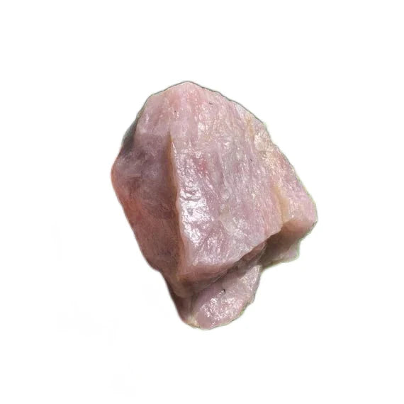 Near view of Rose Quartz specimen, sourced from Madagascar.