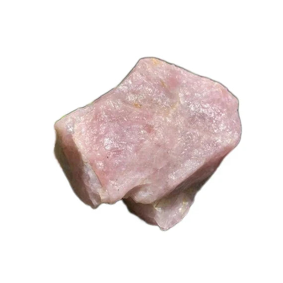 Companion image of Rose Quartz specimen, with weight visible in the palm.