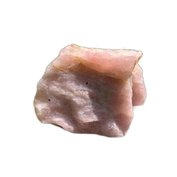 Full profile of Grade AA Rose Quartz specimen ready to ship from Beyond Bohemian