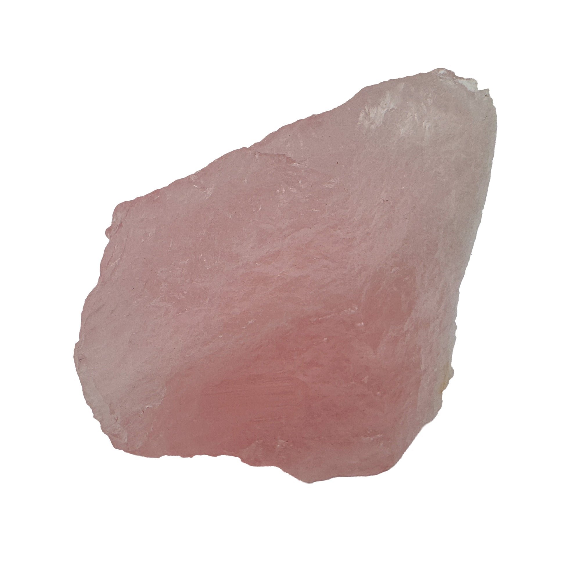 Raw rose quartz from Minas Gerais Brazil with soft uneven pink coloring