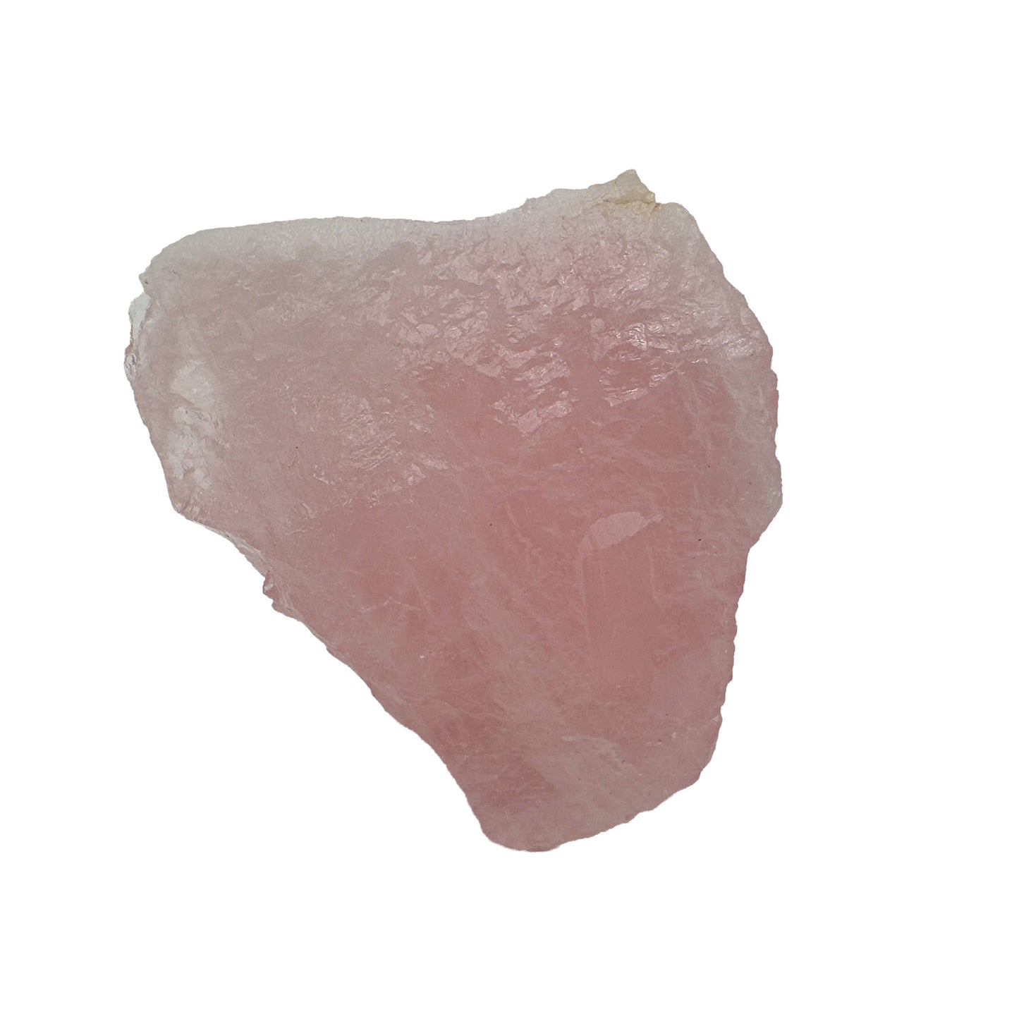 AA grade raw rose quartz from Brazil showing natural cloudy pink tone