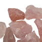 Back view of Grade A Rose Quartz raw showing natural surface