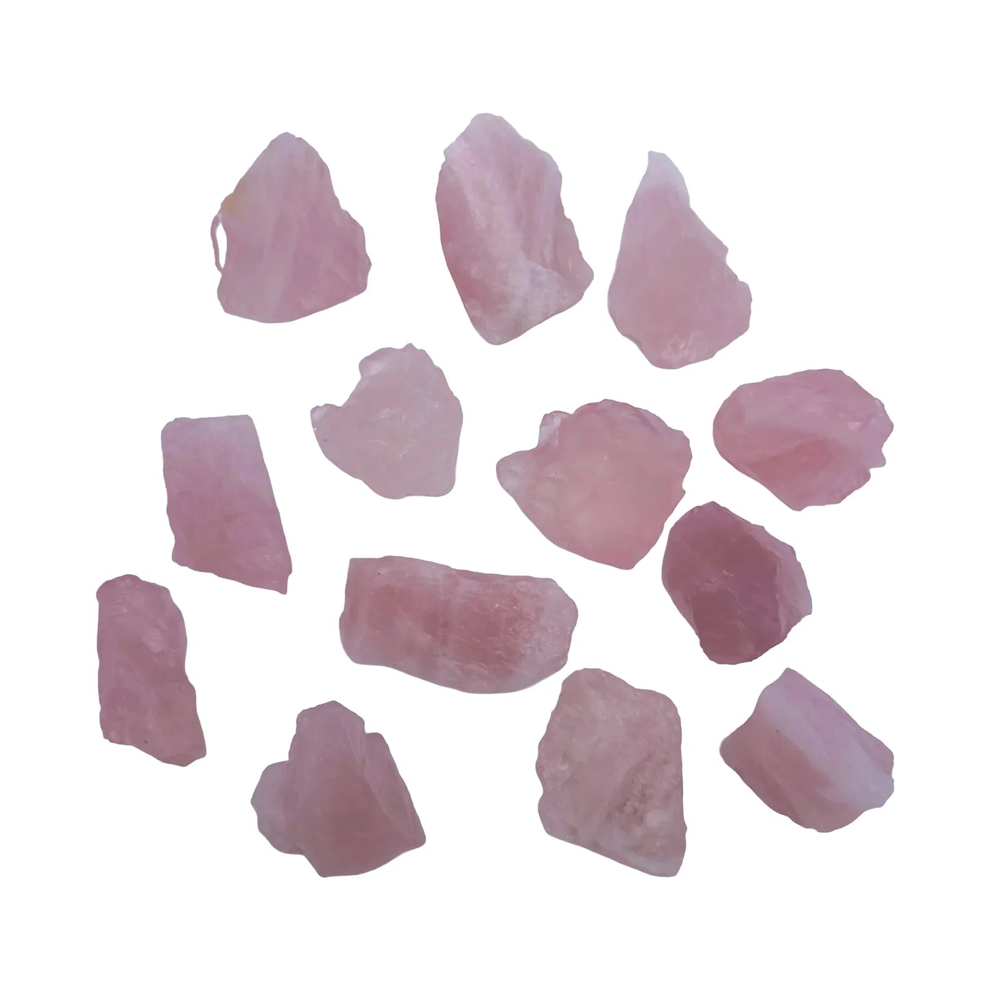Rose Quartz raw stones, AA grade, Brazil origin, hero view.