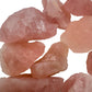 Underside detail of Grade AA Rose Quartz raw stone, Namibia-sourced, kept near for Love.