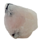 Close detail of black schorl blades in the blocky pink form, 212 g