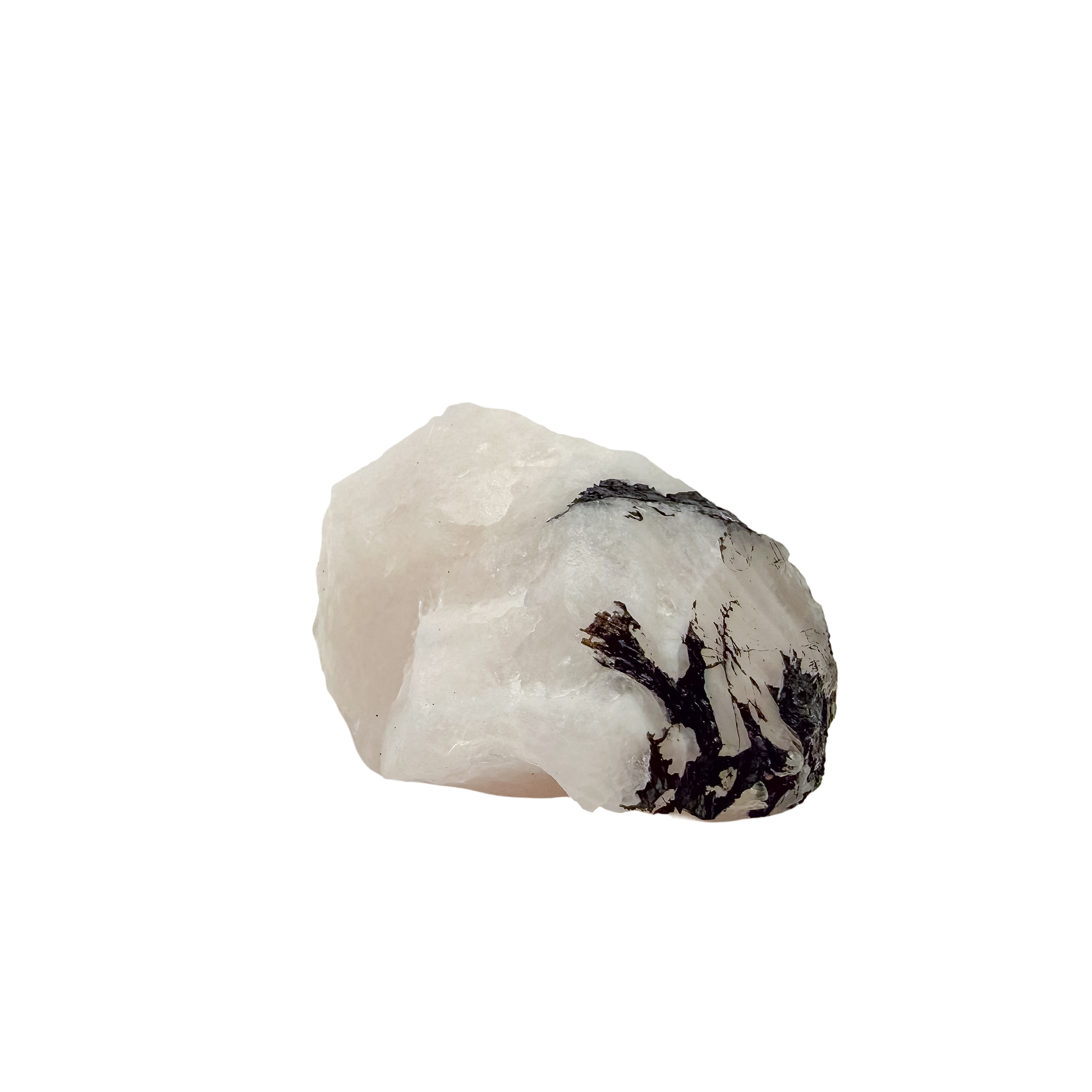 Back of the broad pink face, showing the natural break surface, 2.46 inches