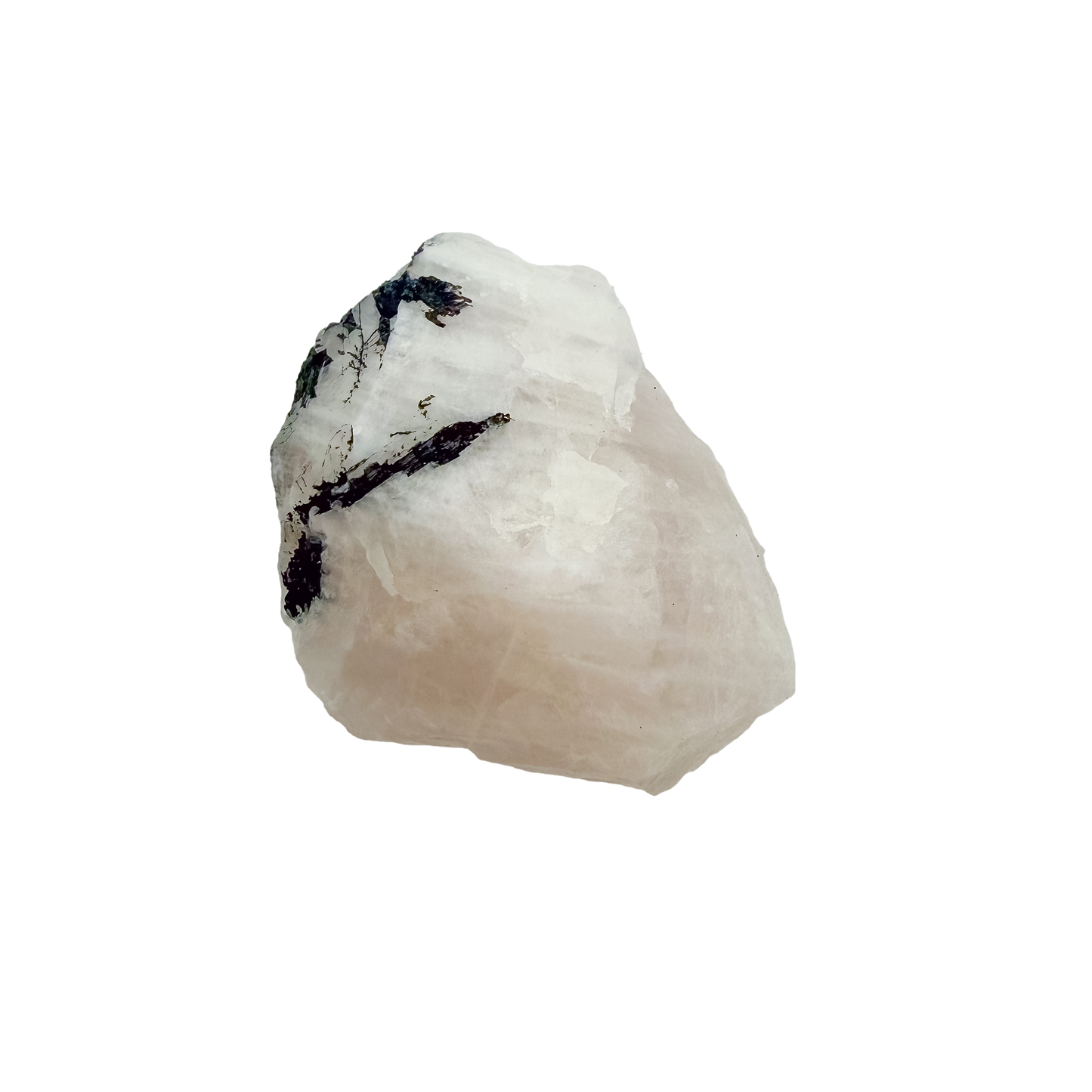 Edge elevation of the broad pink face, 128 g from Brazil