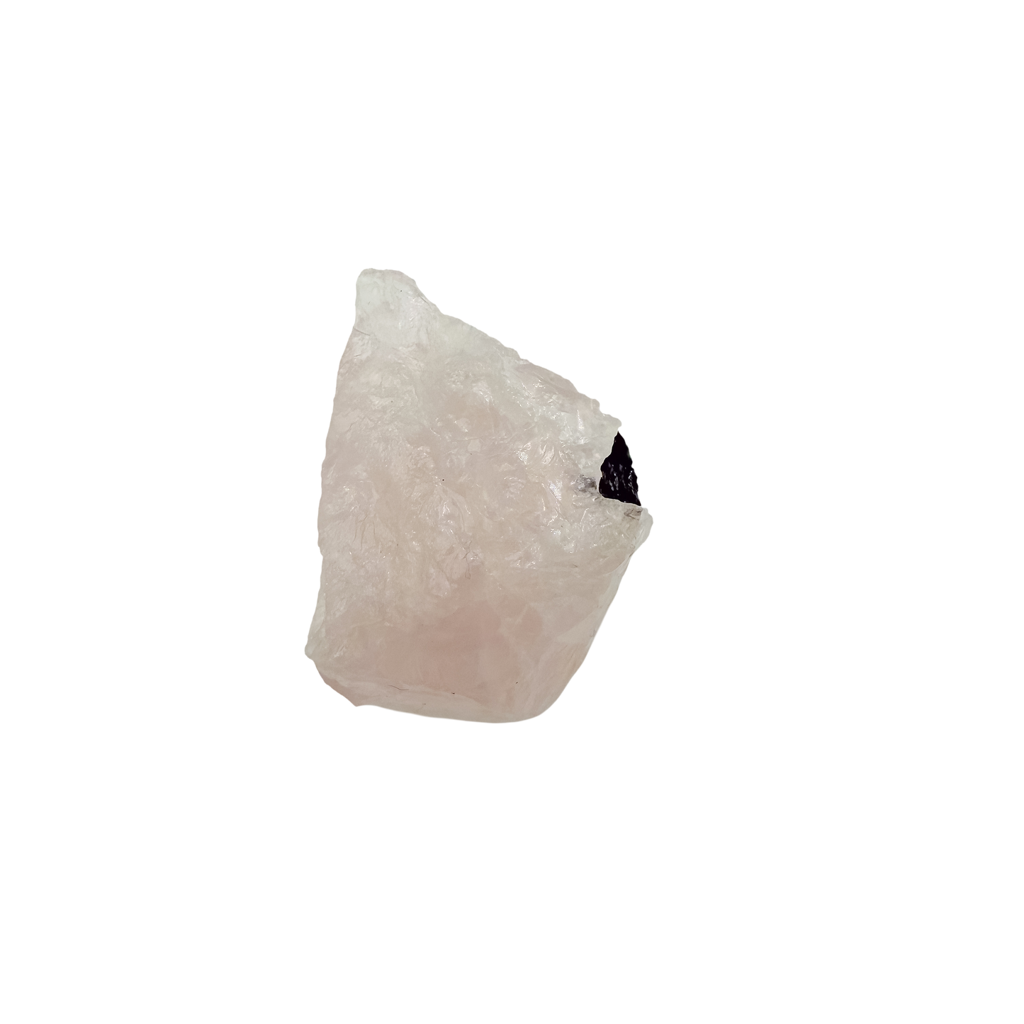 The upright pink block tilted to catch light, 1.60 inches wide