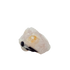 Underside of the slim standing piece, 1.27 inches of Brazilian rose quartz