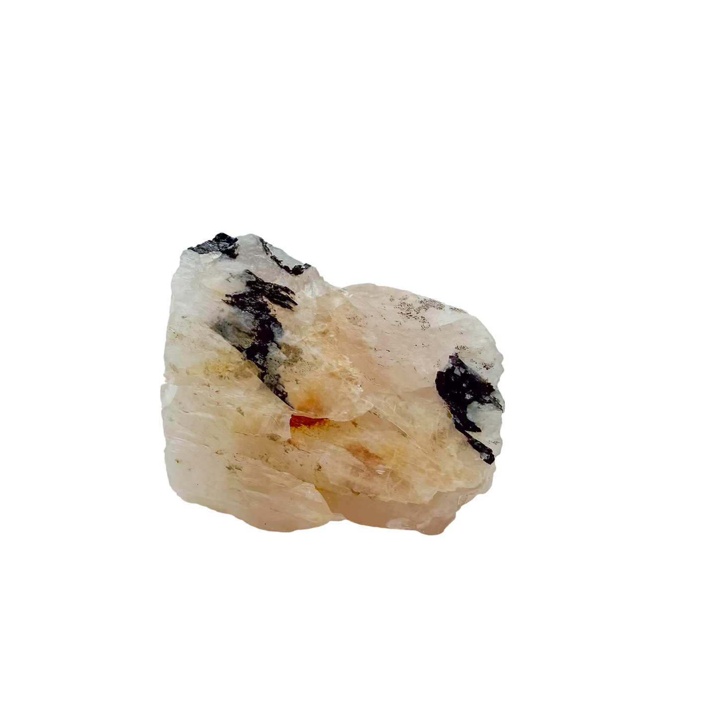 Three-quarter view of the deep pink chunk, 2.28 inches long