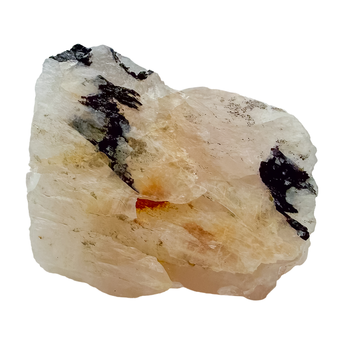 Three-quarter view of the deep pink chunk, 2.28 inches long