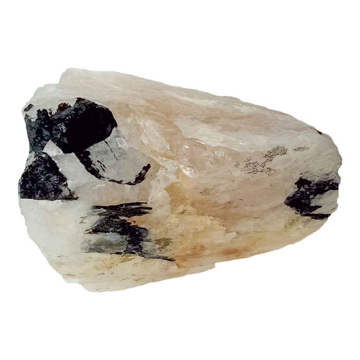 Macro of the tourmaline and quartz intergrowth on the deep pink chunk, 2.28 inches