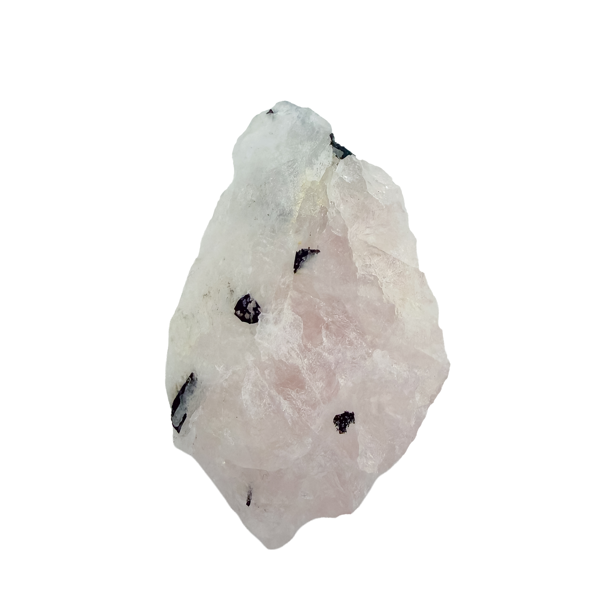 Rear view of the longest of the lot, largely pink quartz at 159 g
